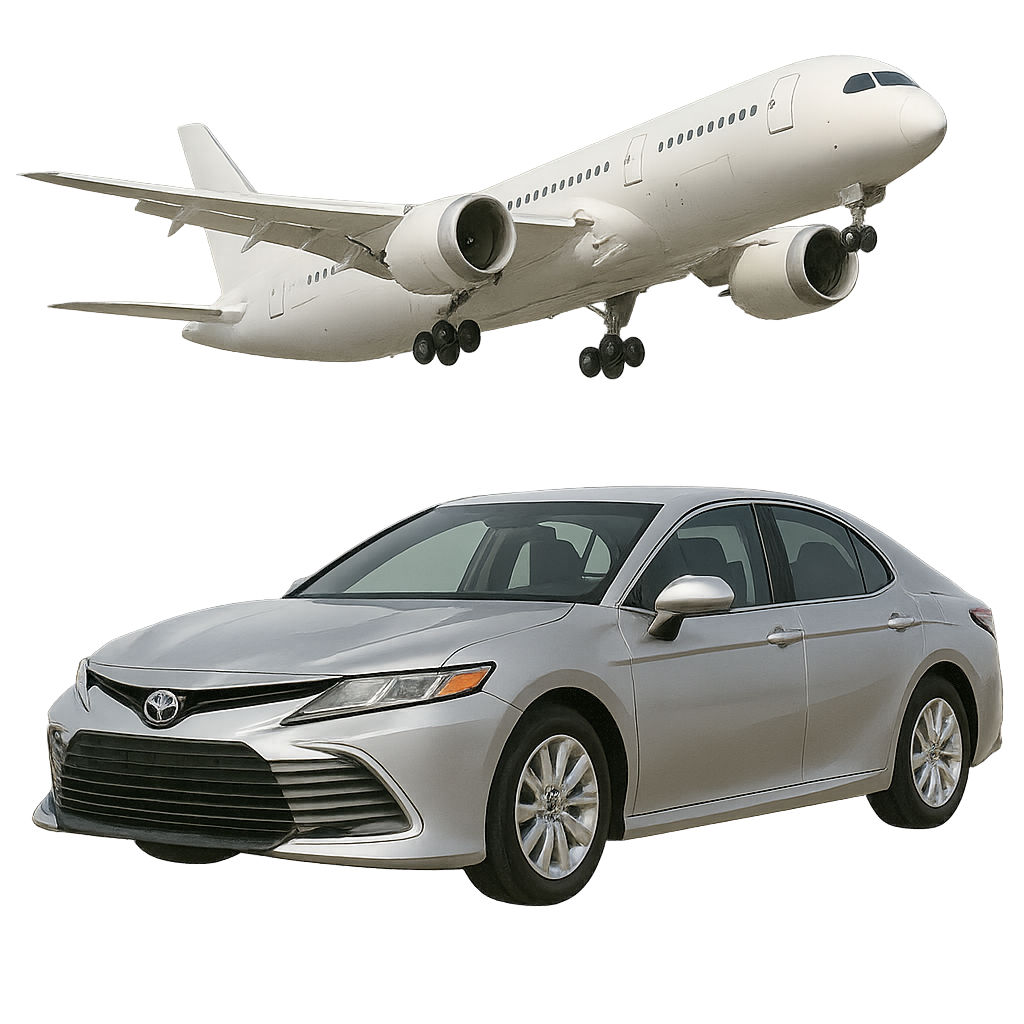 Transfer lotniskowy z Przemyśla – komfortowa Toyota Camry i samolot